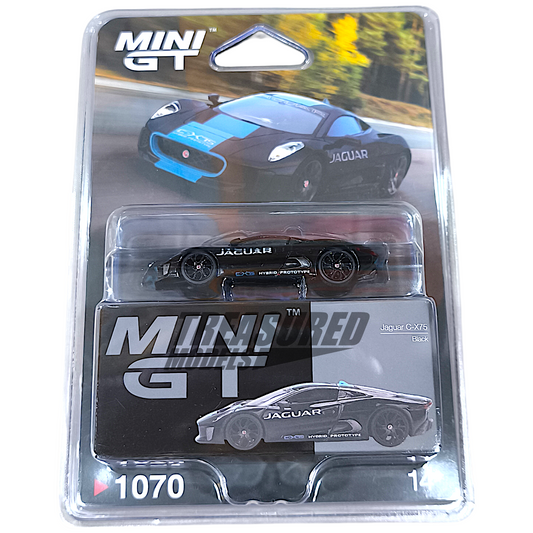 Mini GT Jaguar C-X75 Black Blister Packaging MGT01070 1/64 Diecast
