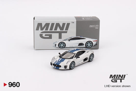 Mini GT Jaguar C-X75 Silver MGT00960 1/64 Die Cast