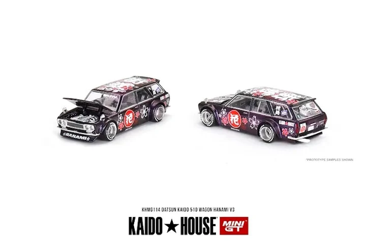Mini GT Kaido House 114 Datsun Kaido 510 Wagon Hanami V3 2024 1/64 Diecast Hero