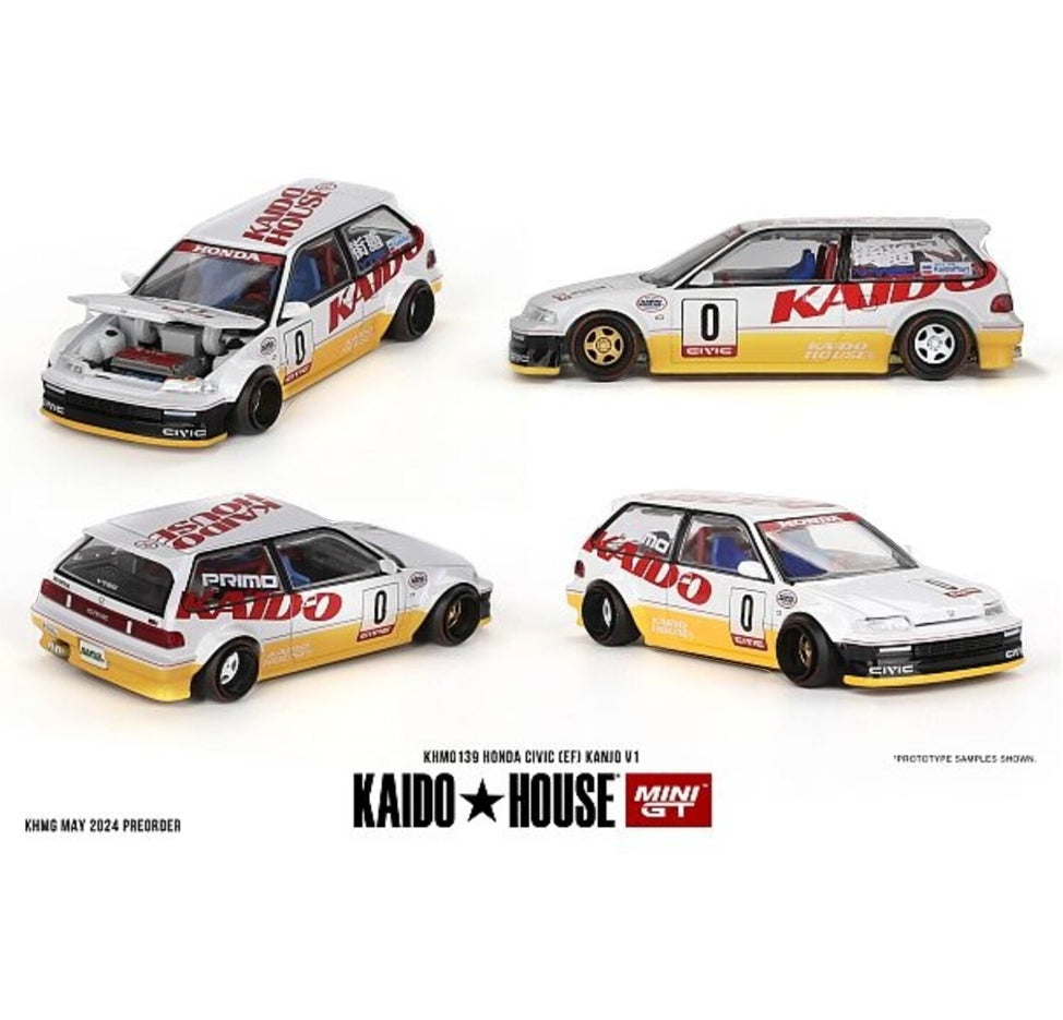 Mini GT Kaido House Honda Civic EF Kanjo V1 2024 1/64 Diecast