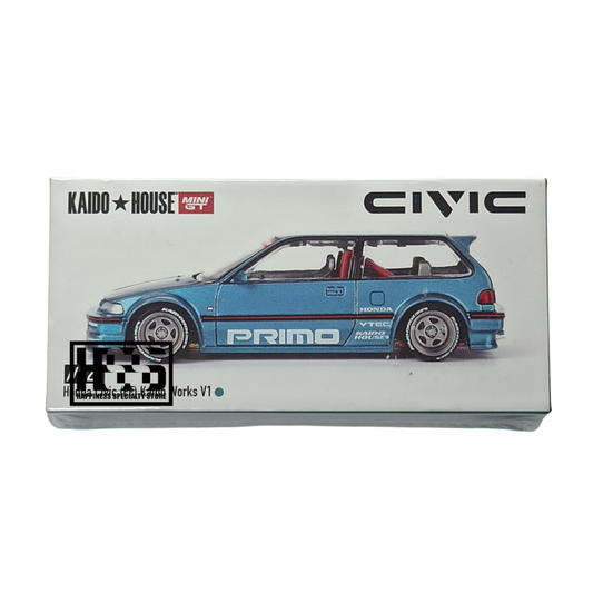 Mini GT Kaido House KHMG126 Honda Civic EF Kaido Works V1 1/64 Die Cast
