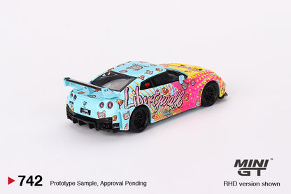 Mini GT LB-Silhouette Works GT Nissan Skyline GT-R 35GT-RR Ver.1 LBWK KUMA GTR 2024 MGT00742-L 1/64 Diecast Back