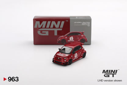 Mini GT LB-WORKS x Abas Works ABARTH 595 Red MGT00963 1/64 Die Cast