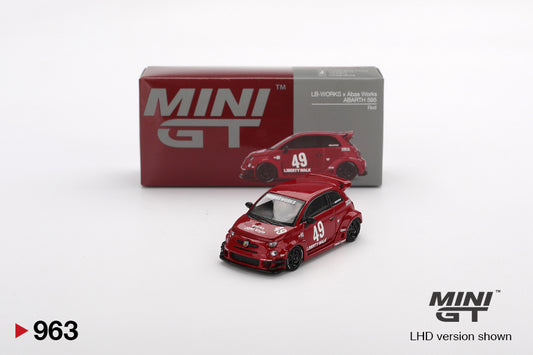 Mini GT LB-WORKS x Abas Works ABARTH 595 Red MGT00963 1/64 Die Cast