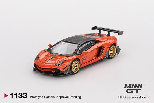 Mini GT Lamborghini Aventador LB★WORKS Limited Edition Orange MDX MGT011332025 1/64 Diecast