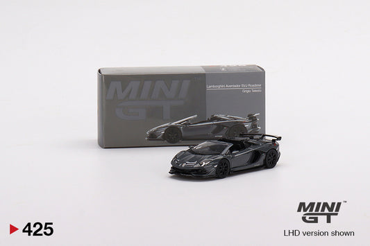 Mini GT Lamborghini Aventador SVJ Roadster Grigio Telesto MGT00425 1/64 Die Cast