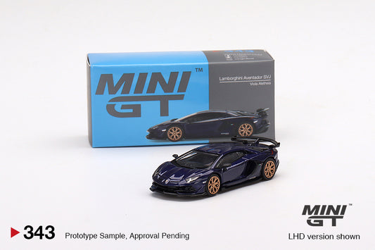 Mini GT Lamborghini Aventador SVJ Viola Aletheia MGT00343 1/64 Die Cast