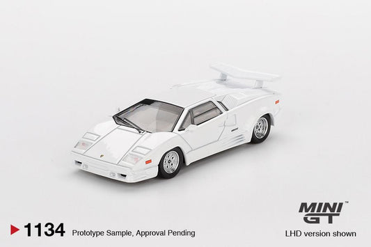 Mini GT Lamborghini Countach 25th Anniversary White MGT01134 1/64 Diecast