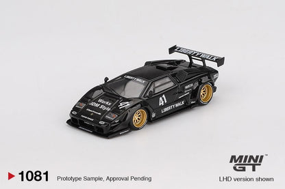 Mini GT Lamborghini Countach LB-WORKS Black MGT01081 1/64 Die Cast