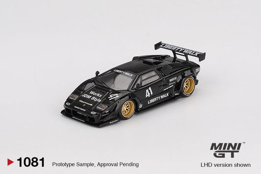 Mini GT Lamborghini Countach LB-WORKS Black MGT01081 1/64 Die Cast