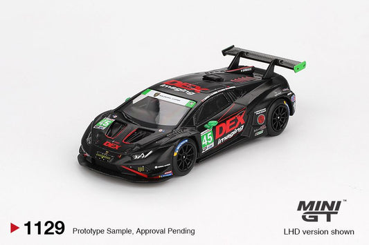 Mini GT Lamborghini Huracán GT3 EVO2 #45 No.45 DEX Imaging 2024 IMSA Daytona 24 Hrs MGT01129 1/64 Diecast