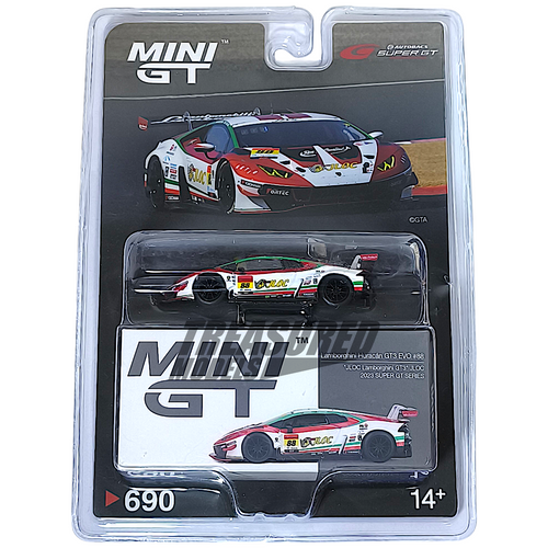 Mini GT Lamborghini Huracán GT3 EVO2 #88 JLOC Lamborghini GT3  JLOC  2023 SUPER GT SERIES MGT00690 1/64 Die Cast
