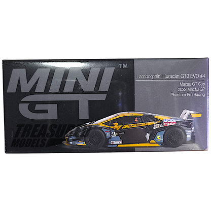 Mini GT Lamborghini Huracán GT3 EVO #4 2022 Macau GP Macau GT Cup 3rd Place MGT00645 1/64 Diecast