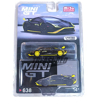 Mini GT Lamborghini Huracán STO Nero Noctis CHASE Blister Packaging MGT00638 1/64 Diecast
