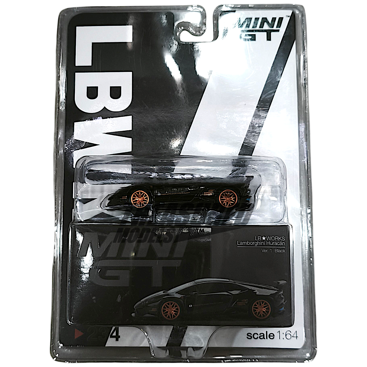 ミニカー MINI GT Lamborghini Huracan Ver.1 Black Mini GT Lamborghini Huracan Ver. 1 Black LB Works Blister
