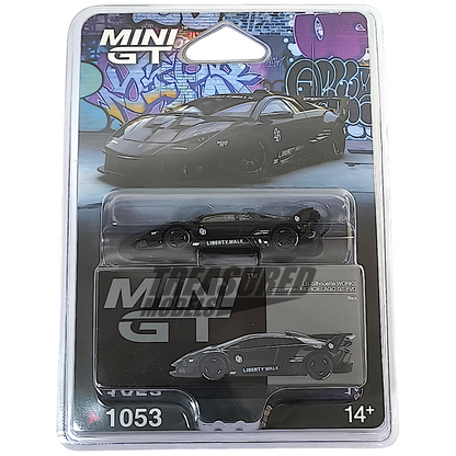 Mini GT Lamborghini LB-Silhouette Works Murcielago GT Evo Black Blister Packaging MGT01053 1/64 Die Cast