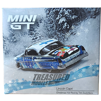 Mini GT Lincoln Capri Christmas Hot Rod by Tim Sadchikov 2024 Christmas Edition MGT00888 1/64 Diecast