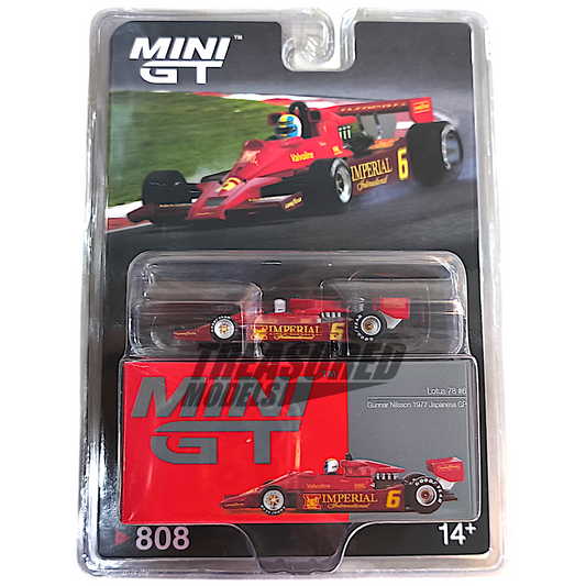 Mini GT Lotus 78 #6 Gunnar Nilsson 1977 Japanese GP Blister Packaging MGT00808 1/64 Diecast