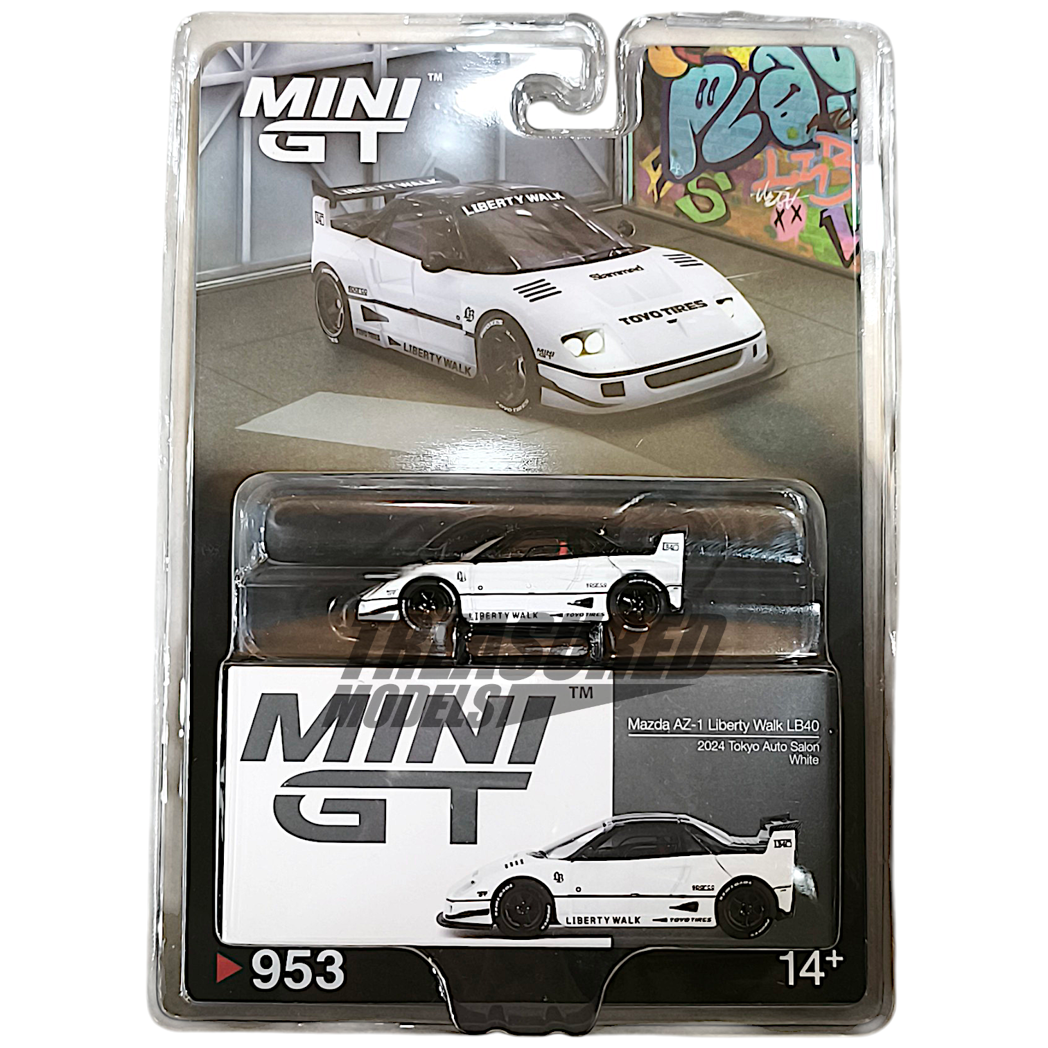 Mini GT Mazda AZ-1 Liberty Walk LB40 2024 Tokyo Auto Salon White