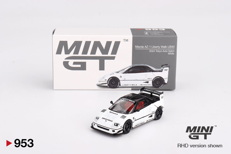Mini GT Mazda AZ-1 Liberty Walk LB40 White 2024 Tokyo Auto Salon MGT00953 1/64 Die Cast