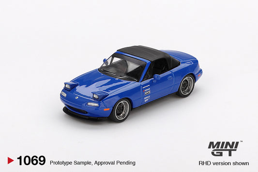 Mini GT Mazda Miata MX-5 NA Tuned Version Dark Blue MGT01069 1/64 Die Cast