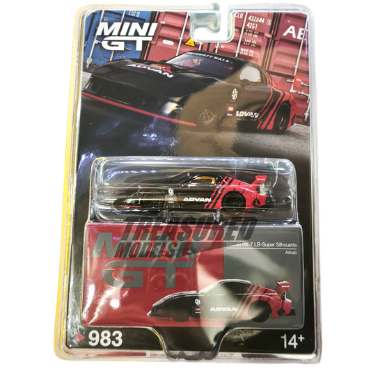 Mini GT Mazda RX-7 LB-Super Silhouette Advan (Blister Packaging) MGT00983 1/64 Die Cast