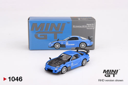 Mini GT Mazda RX-7 RE-Amemiya 20B NA 3ROTOR-7 “Ama-san Go” MGT01046 1/64 Die Cast