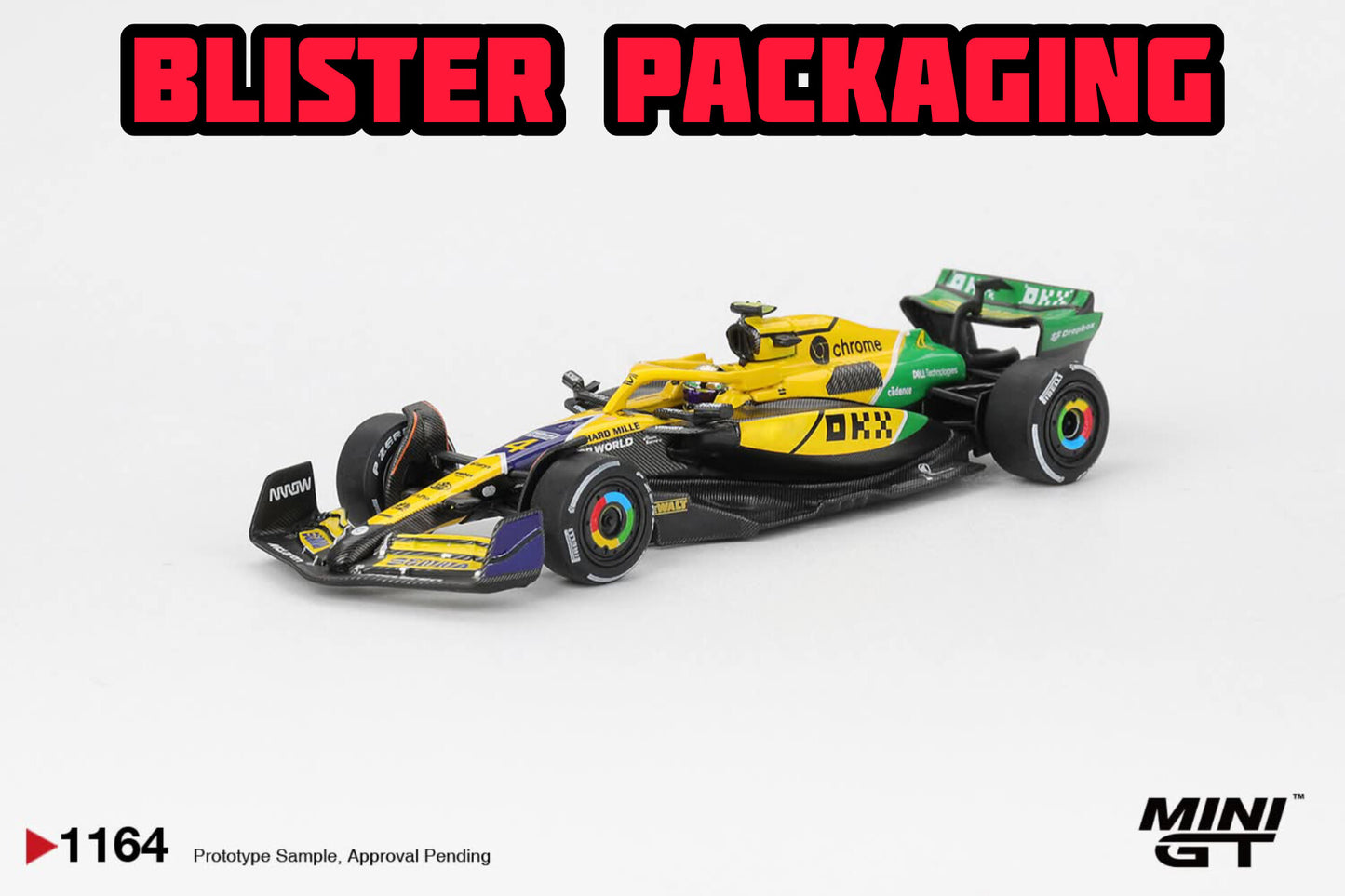 Mini GT McLaren MCL38 #4 Lando Norris 2024 F1 2024 Monaco GP Blister Packaging MGT01164 1/64 Diecast