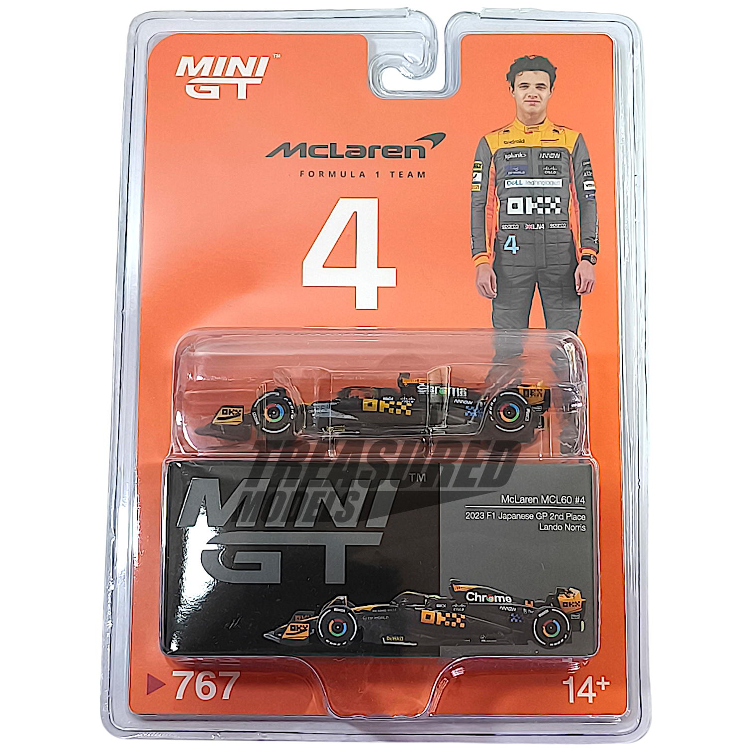 Mini GT McLaren MCL60 #4 Lando Norris 2023 F1 2023 Japanese GP 2nd