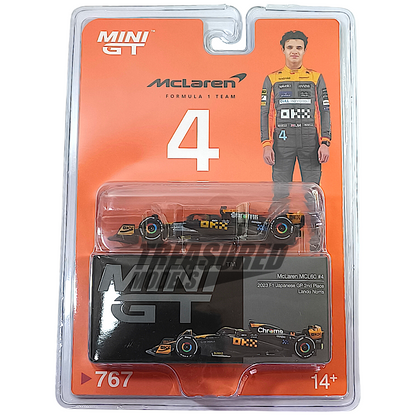 Mini GT McLaren MCL60 #4 Lando Norris 2023 F1 2023 Japanese GP 2nd Place MGT00767 1/64 Diecast