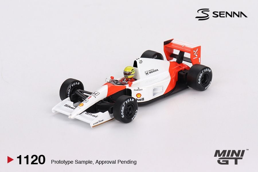 Mini GT McLaren MP4-6 #1 Ayrton Senna 1991 Japanese Grand Prix 2nd Place MGT01120 1/64 Die Cast