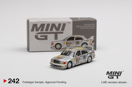 Mini GT Mercedes-Benz 190E 2.5-16 Evolution II 10 Berlin 1992 Guia Race of Macau MGT00242 1/64 Die Cast