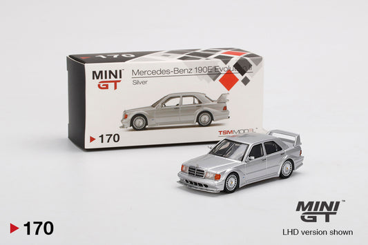 Mini GT Mercedes-Benz 190E 2.5-16 Evolution II DTM Silver MGT00170 1/64 Die Cast