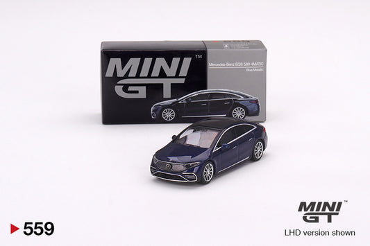Mini GT Mercedes-Benz EQS 580 4MATIC Nautical Blue Metallic MGT00559 1/64 Die Cast