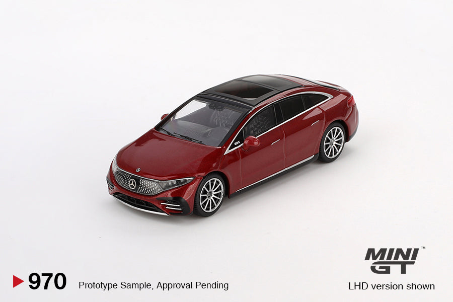 Mini GT Mercedes-Benz EQS 580 4MATIC Red Metallic MGT00970 1/64 Die Cast