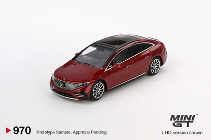 Mini GT Mercedes-Benz EQS 580 4MATIC Red Metallic MGT00970 1/64 Die Cast