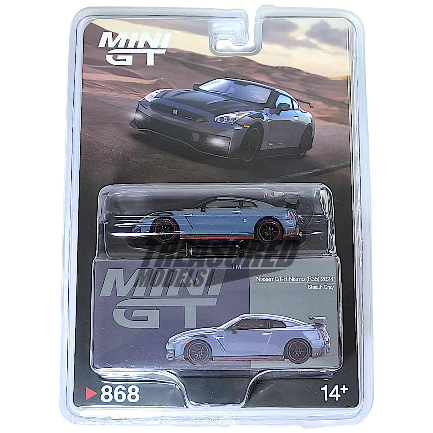 Mini GT Nissan GT-R Nismo 2024 NISMO Stealth Gray Blister Packaging MGT00868 1/64 Die Cast