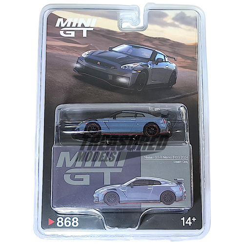 Mini GT Nissan GT-R Nismo 2024 NISMO Stealth Gray Blister Packaging MGT00868 1/64 Die Cast