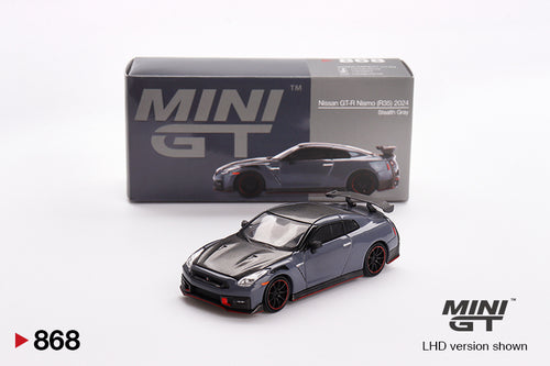 Mini GT Nissan GT-R Nismo 2024 NISMO Stealth Gray MGT00868 1/64 Die Cast