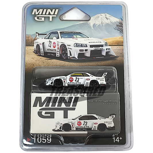 Mini GT Nissan LB-ER34 Super Silhouette ATHLETE-COLLET Blister Packaging MGT01059 1/64 Diecast
