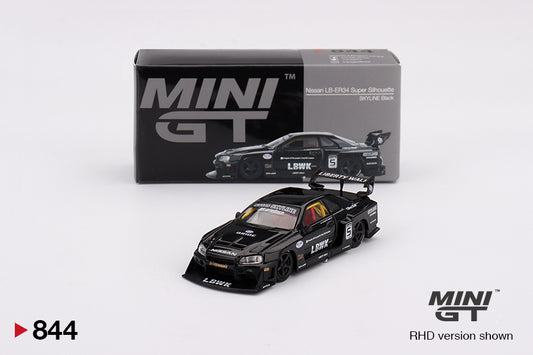 Mini GT Nissan LB-ER34 Super Silhouette SKYLINE Black MGT00844 1/64 Die Cast