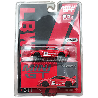 Mini GT Nissan LB-Silhouette WORKS GT 35GT-RR Ver.1 LBWK Card Blister Packaging MGT00311 1/64 Diecast