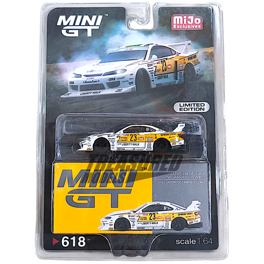 Mini GT Nissan LB-Super Silhouette S15 SILVIA #23 2022 Goodwood Festival of Speed Blister Packaging MGT00618 1/64 Diecast