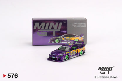 Mini GT Nissan LB-Super Silhouette S15 SILVIA #555 2022 Formula Drift Japan MGT00576 1/64 Die Cast