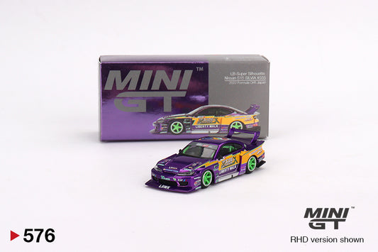 Mini GT Nissan LB-Super Silhouette S15 SILVIA #555 2022 Formula Drift Japan MGT00576 1/64 Die Cast