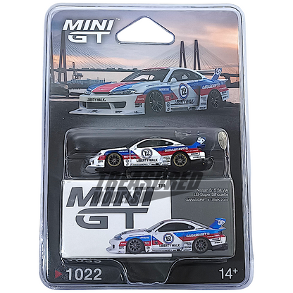 Mini GT Nissan LB-Super Silhouette S15 SILVIA GARASIDRIFT x Blister Packaging LBWK 2025 MGT01022 1/64 Diecast