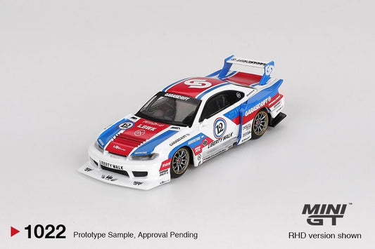 Mini GT Nissan LB-Super Silhouette S15 SILVIA GARASIDRIFT x LBWK 2025 MGT01022 1/64 Die Cast