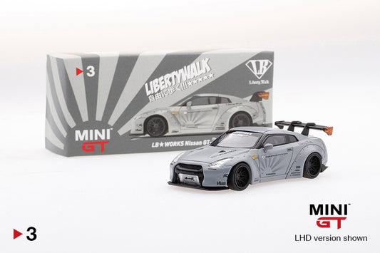 Mini GT Nissan LB★WORKS GT-R (R35) Matte Grey MGT00003 1/64 Die Cast