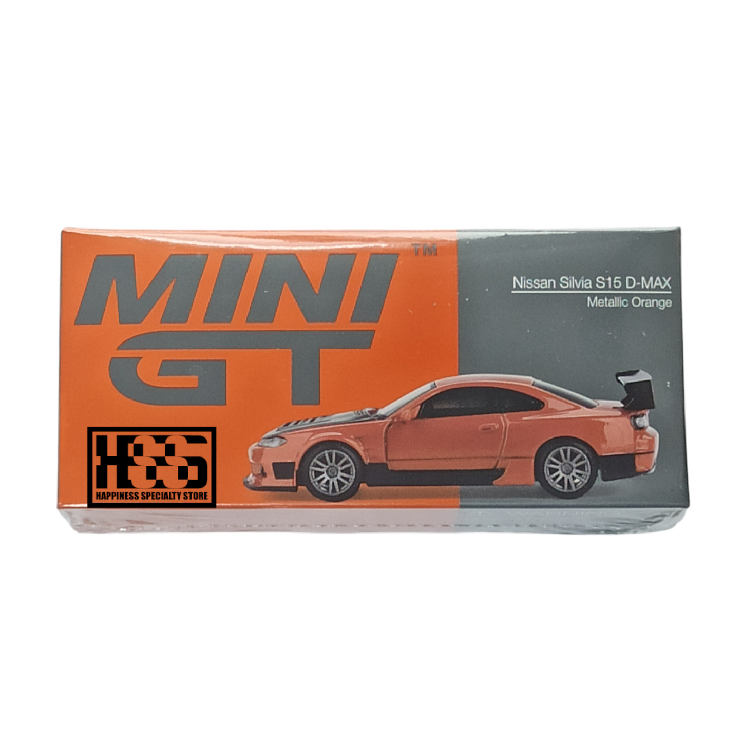 Mini GT Nissan Silvia S15 D-Max Metallic Orange 1/64 Die Cast