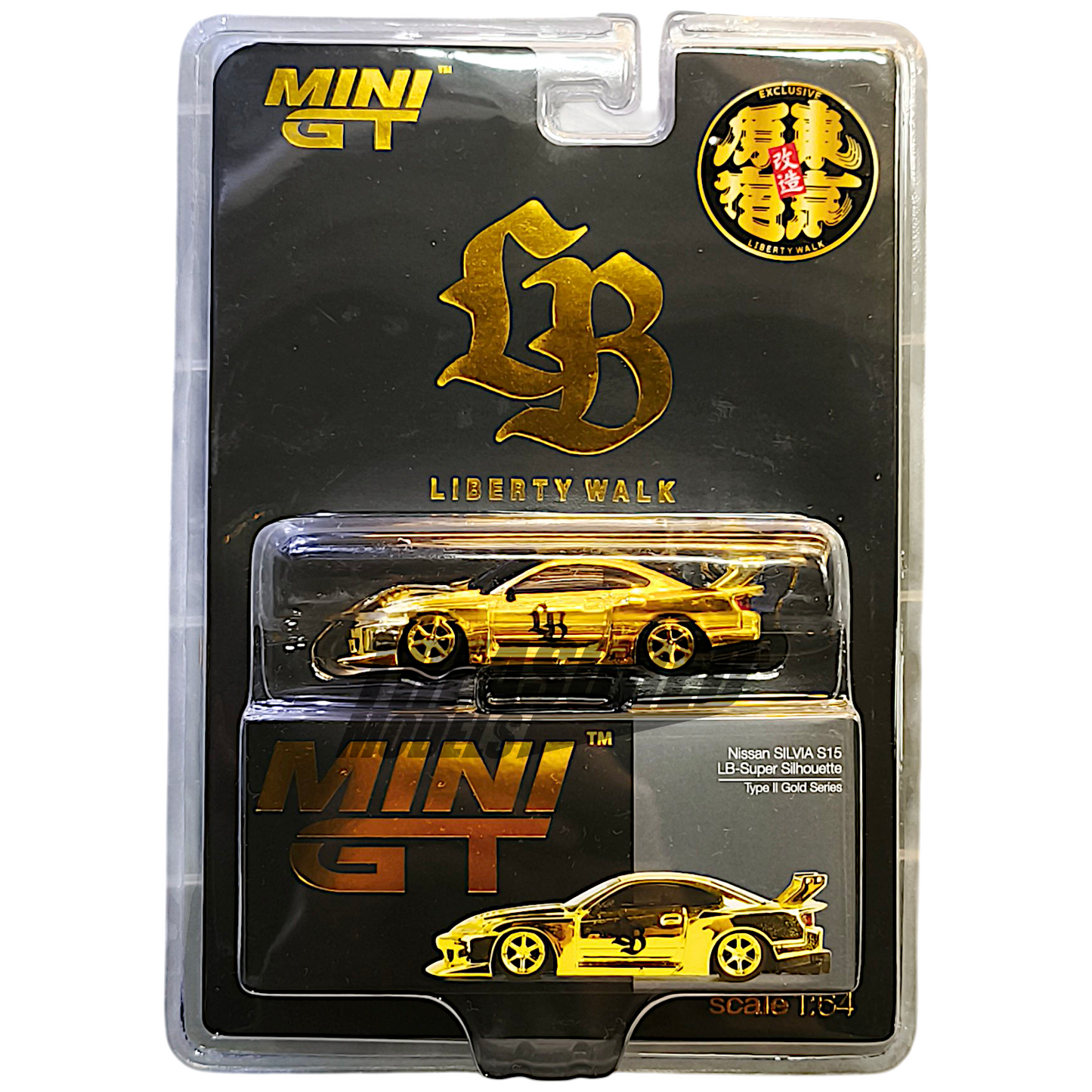 Mini GT Nissan Silvia S15 LB-Super Silhouette Type II Gold